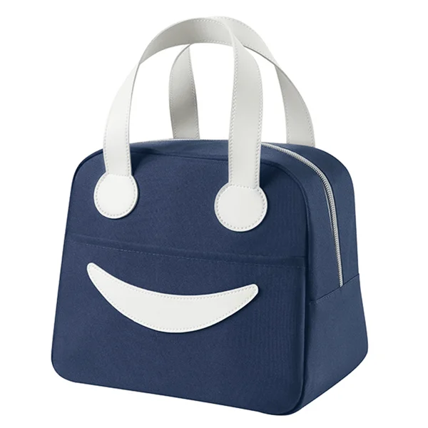 1-pack Smiley Face Läcker Ikon Bild Söt Lunchväska Handväska Återanvändbar Lunchväska, Bärbar Isolerad Lunchväska för Kvinnor, Tonåringar och Studenter WL-FY001-CJY06096