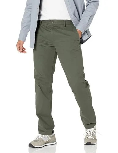 Amazon Essentials Herr Slim Fit Skrynkelbeständig platt framsida Chino byxa, oliv, 29 B x 30 L 191770239612