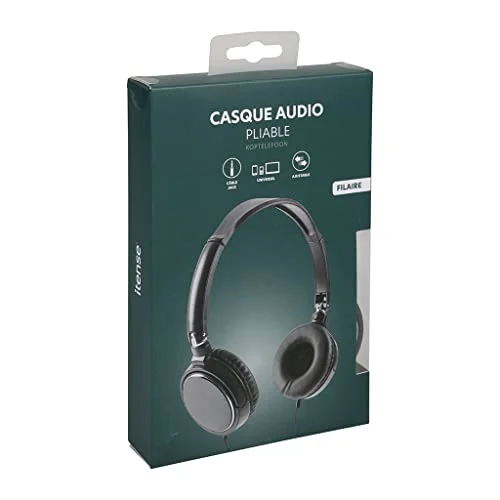 ITENSE Trådlöst ljudheadset med 3,5 mm uttag Material: Abs Högtalardiameter: Ø30 Impedans: 32 Ω Känslighet: 106 DB Kabellängd: 1,1 m justerbar och vikbar 3219516464399