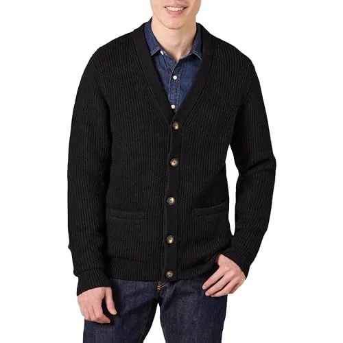 Amazon Essentials Långärmad herrcardigan med mjuk beröring, svart, X Small 195111583211
