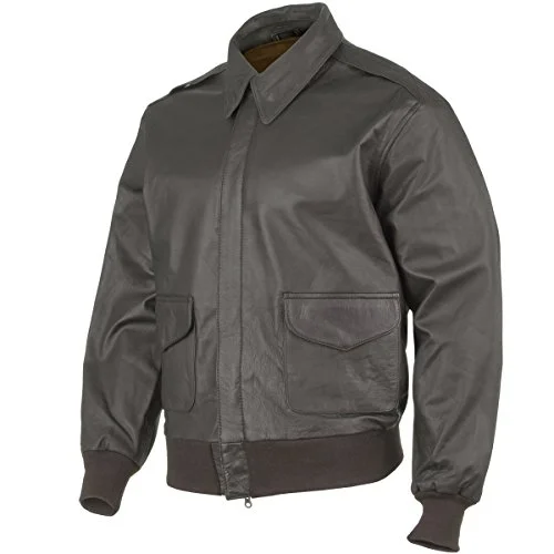 Mil-Tec Läderjacka Pilot A2 Brun Blandad Jacka 4046872107436