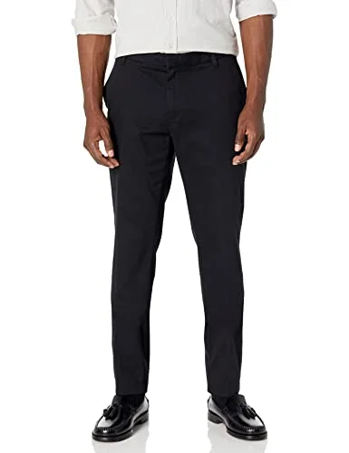 Amazon Essentials Herr Slim Fit Skrynkelbeständig platt framsida, stretch Chino byxa, svart, 30 B x 29 L 196433817732
