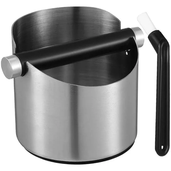 1 Set Kaffesumpbehållare Kaffe Knockbox Kaffesump Låda med Rengöringsborste SUMFZ082815