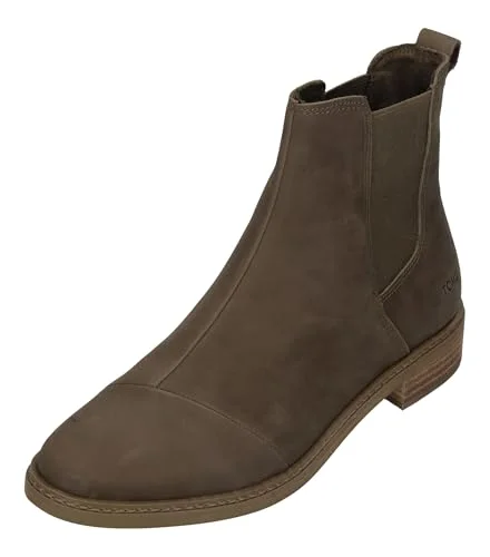 TOMS kvinnors Charlie Chelsea Boot, Canteen nubuck läder, 5 UK, Kantin 37.5 EU 195703546846