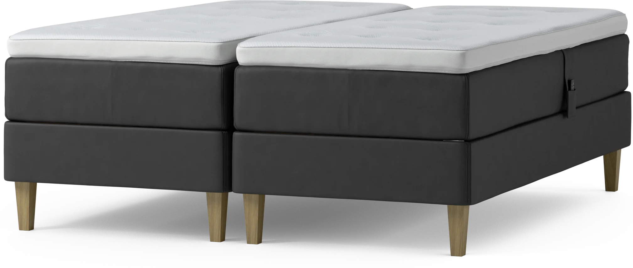 Delux Dream Ställbar säng, dubbelsäng med bäddmadrass och sängben GM3pW