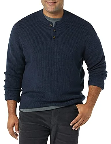 Amazon Essentials långärmad mjuk beröring Henley tröja, marinblå, X Large 195111585215