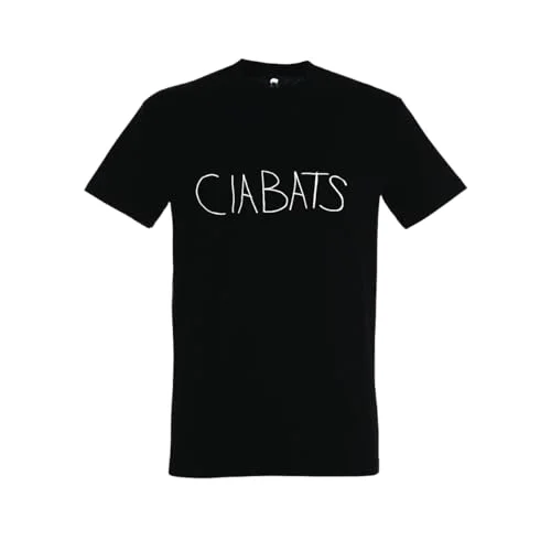 Profs Svart Ciabats T shirt i ekologisk bomull shirt, Jersey 175, från ekologiskt jordbruk, lättviktskardat med enzymbehandling Officiell produkt All You Can Tee 765708000829