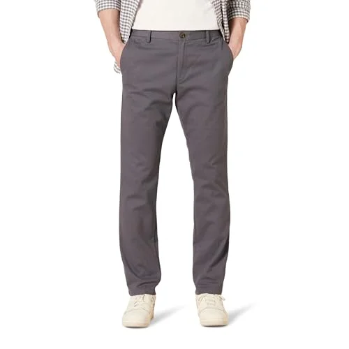 Amazon Essentials Herr Slim Fit Skrynkelbeständig platt framsida Chino byxa, grå, 38 B x 28 L 191770238837