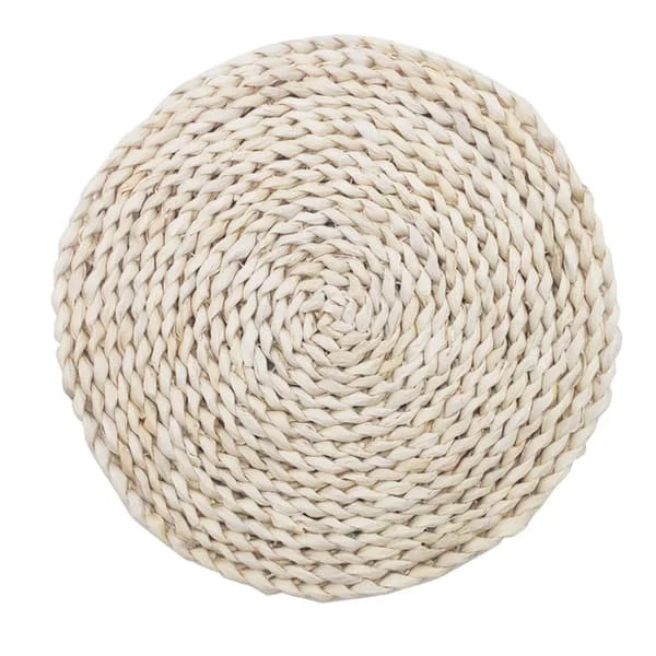 1 Rund Vävd Naturlig Vattenhyacint Underlägg, Handgjord, 10cm FR001081CYL 1 Rund Vävd Naturlig Vattenhyacint Underlägg, Handgjord, 10cm FR001081CYL