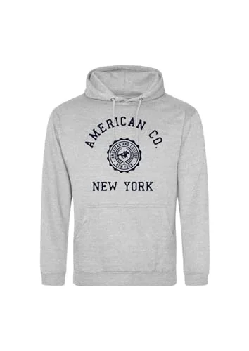 AMERICAN COLLEGE USA tröja med tryck varma kläder unisex barn pojkar och flickor casual modell ACSCW4 MELL grå 12 år, Färg: grå, �r 3666052674988
