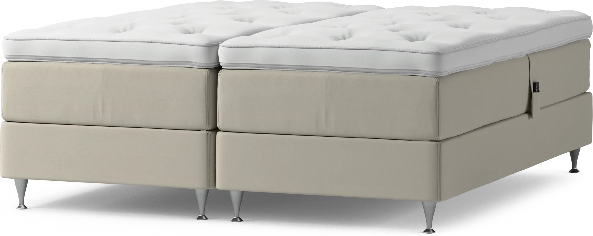 Delux Dream Ställbar säng, dubbelsäng med bäddmadrass och sängben W830A