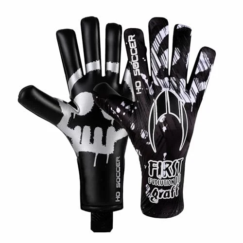HO Soccer First Evolution III Graffiti Creepy Black målvakt handskar, Unisex barn, Black/White, 3,5 8434666288007