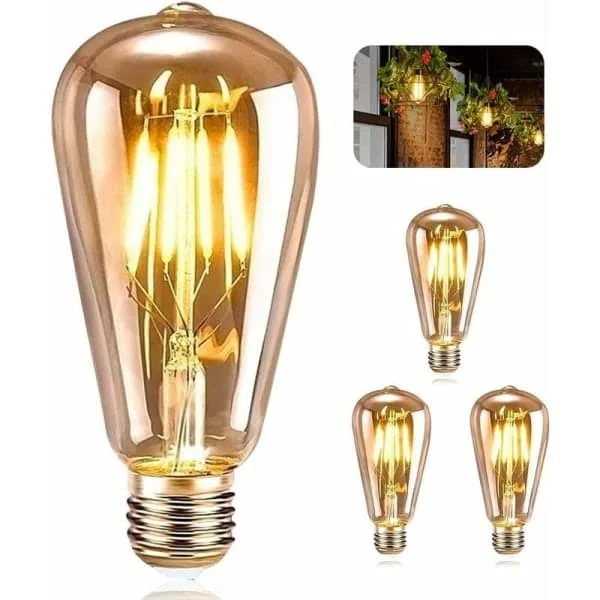 1 st 4W Edison LED-lampa E27 ST64 (=40W dekorativa glödlampor), 470Lm varmvit 2700K, vintage lampa retro Bu – Perfekt HY-SY-081311852 1 st 4W Edison LED-lampa E27 ST64 (=40W dekorativa glödlampor), 470Lm varmvit 2700K, vintage lampa retro Bu – Perfekt HY-SY-081311852
