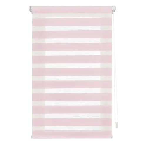INTERBLIND rullgardin för natt och dag utan verktyg EasyFix storlek 97 x 180 cm bredd höjd borrstorlek tyg 94 175 rosa 8434363573956