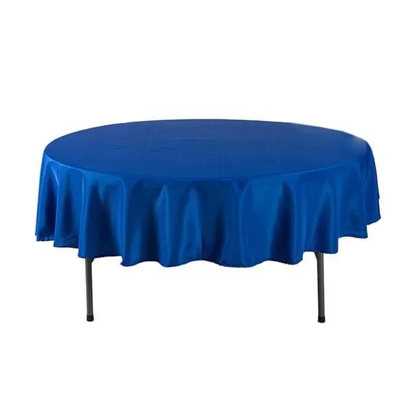 1 pc Solid Color Round Tablecloth - Plain Weave - Royal Blue - Round 152 cm (60 inch) HY-GD-072202972