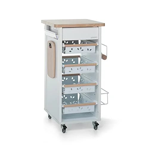 Foppapedretti Bistrot Vagn för kök, Naturvit 8013440195962