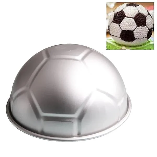 1 ST 3D Halvrund Fotbollskakform 8 tum Tjock Aluminiumlegering Form Födelsedagsbakning GX-0220-981 1 ST 3D Halvrund Fotbollskakform 8 tum Tjock Aluminiumlegering Form Födelsedagsbakning GX-0220-981