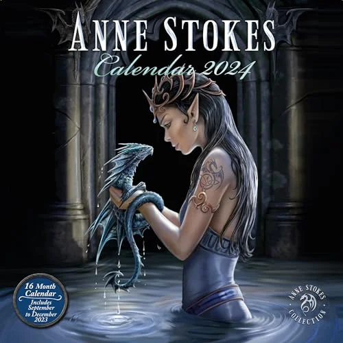 Anne Stoke Kalender 2024 en månad per sida 30 cm x officiell licensierad produkt flerfärgad 9781804230510