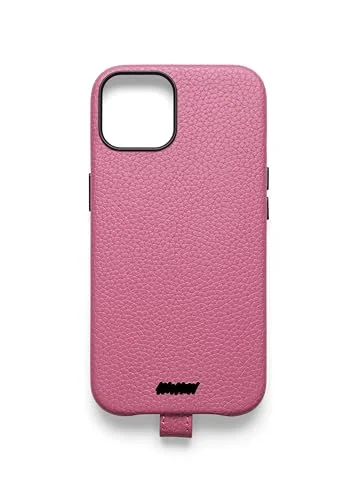 UNTAGS iPhone 13 Pro Max palettskydd lädereffektmaterial mjuk mikrofiber inuti repfri rosa 8018080441448