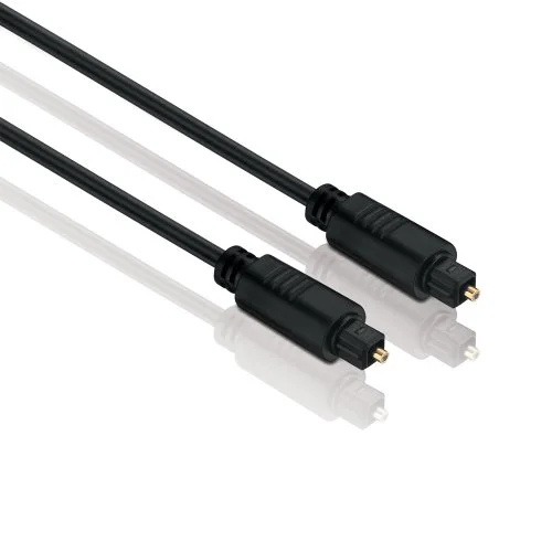 HDSupply TC020 100 Toslink S/PDIF ljudkabel, optisk LWL, kontaktkontakt, Ø 5,0 mm, 10,0 m, svart 4260134113052