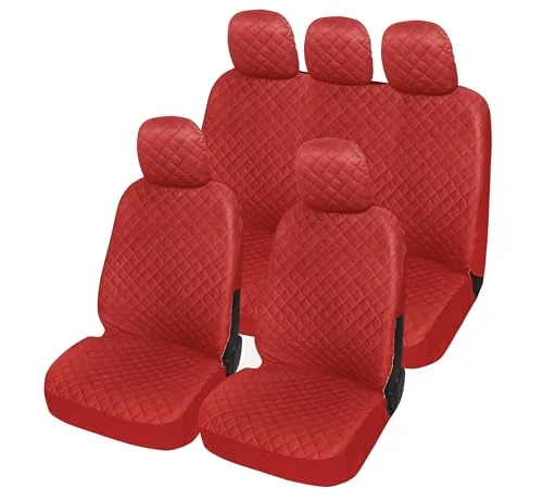 Auto Accessori Lupex A21 Universal bilsätesöverdrag fram och bak (komplett set, röd) 8059777653454