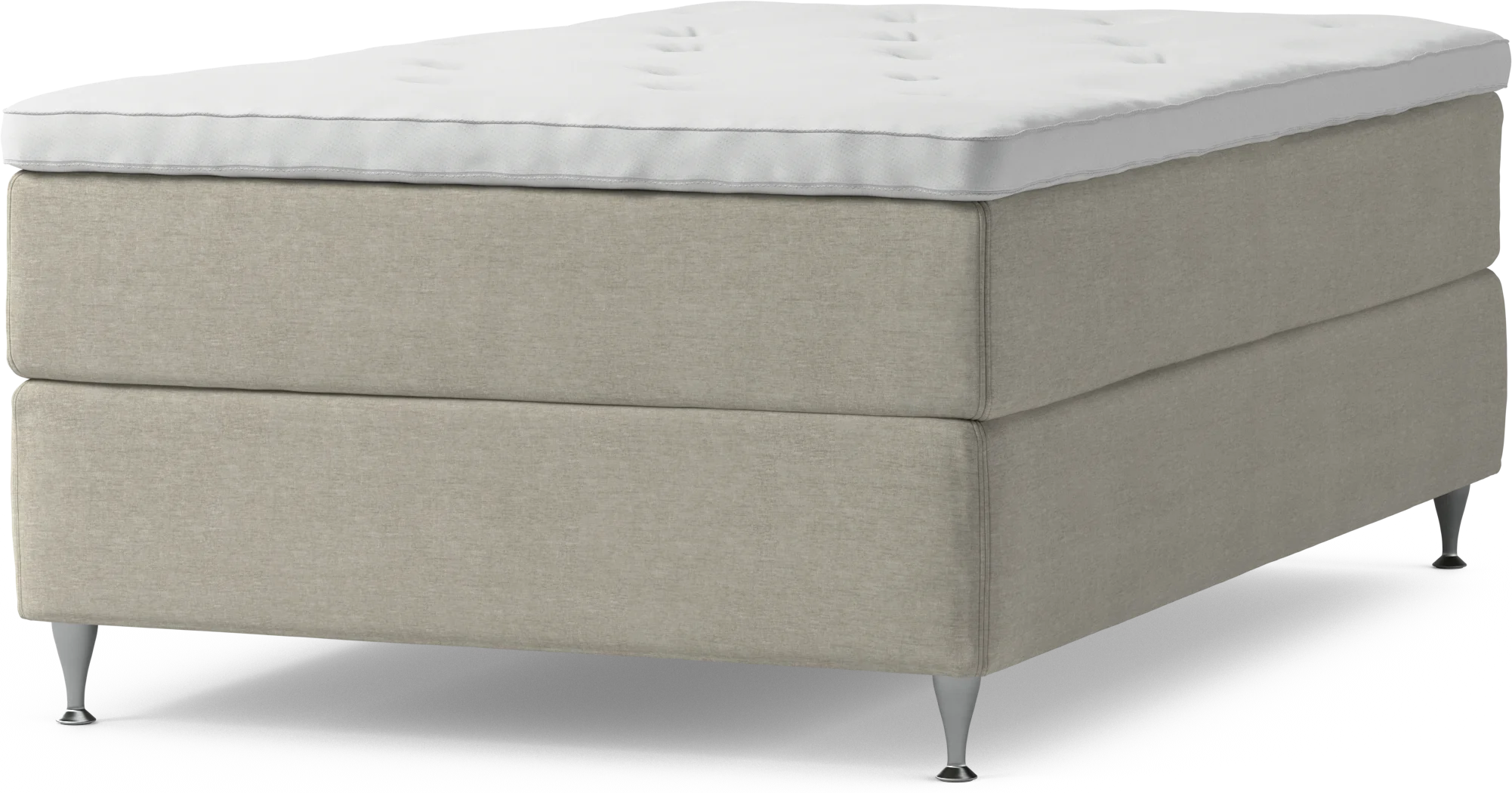 Delux Dream Kontinentalsäng, enkelsäng 120 cm med bäddmadrass och sängben Wsgl3