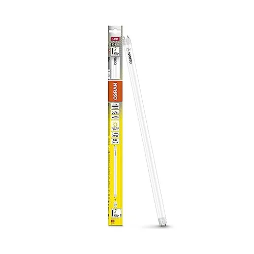 OSRAM LED TUBE T8 15 EM 438 mm, linjärt rör, 5,4W, 585lm, 3000K, varmvitt ljus, -ersättning för lysrör med G13 -bas, lång livslängd, låg energiförbrukning 4099854038518