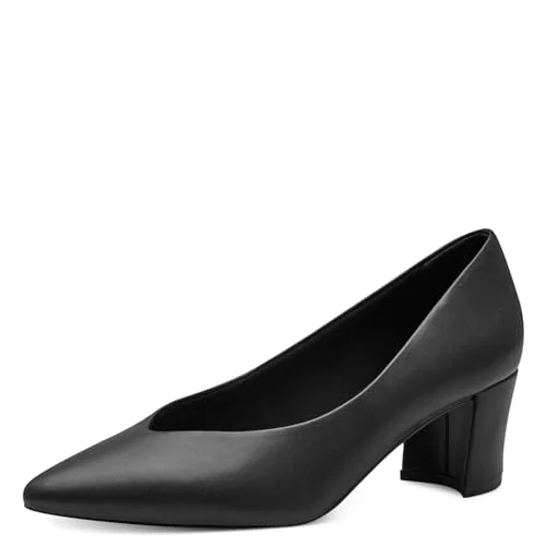 MARCO TOZZI Dam, Feel ME fotbädd, mjukt foder, vegansk, 22241941 pumps, svart, 37 EU, EU 4064231485001
