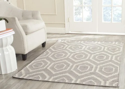 Safavieh Casablanca Dhurrie handvävd matta, DHU556L 4 P 152 X 243 cm Grey/Ivory 683726537588