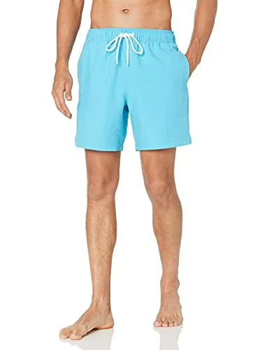 Amazon Essentials Men's Snabbtorkande badtröja 18 cm (7 tum), Havsblå, XXL 193548357993