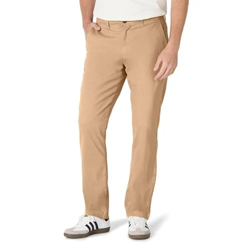 Amazon Essentials Men's Lediga stretchiga chinos atletisk passform (finns i Big & Tall), Mörk kaki brun, 33W / 30L 193548332730