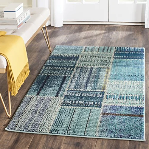 Safavieh Boho Chic inomhusvävd rektangulär matta, Monaco kollektion, MNC215, i multi, 91 x 152 cm för vardagsrum, sovrum eller valfritt inomhusutrymme 889048079823
