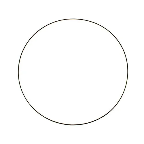 GLOREX 6 1294 225 metallring för pyssel med diameter ca 20 cm, belagd i svart, perfekt drömfångare, makramé, väggdekoration och blomuppsättningar 7610877576923