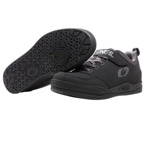 O'NEAL Mountainbike MTB Downhill Freeride Vegan SPD Pedal Plate Compatible Sole, slitstark och lätt PU, Vents Flow V.22 Shoe Vuxen Svart Grå 43 4046068583075