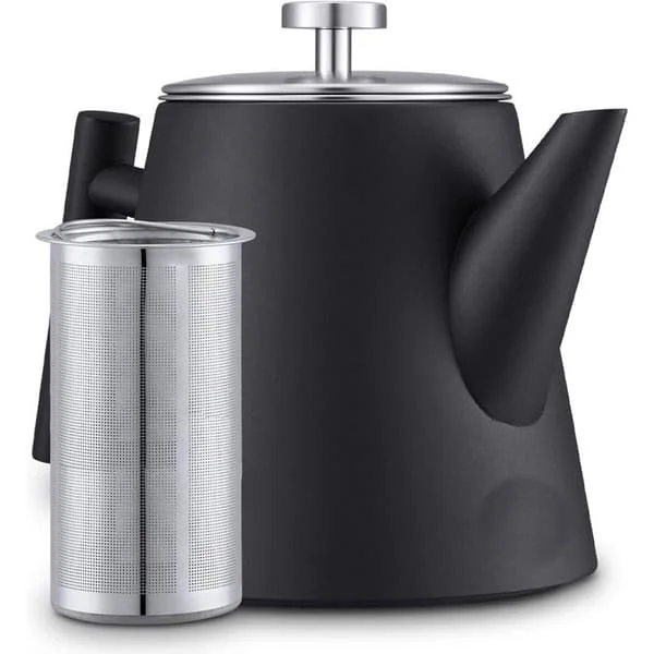 1 Liter Tekanna – Isolerad Vattenkokare – Rostfri Tekanna med Filter – Stor Tekanna – Isolerad Tekanna med Dubbelfilter – Svart HY-SY-081312341 1 Liter Tekanna – Isolerad Vattenkokare – Rostfri Tekanna med Filter – Stor Tekanna – Isolerad Tekanna med Dubbelfilter – Svart HY-SY-081312341