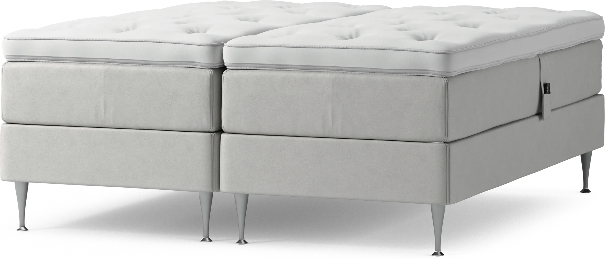 Delux Dream Ställbar säng, dubbelsäng med bäddmadrass och sängben qK7m3