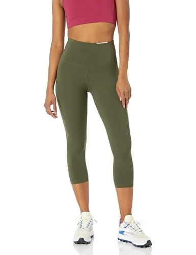 Amazon Essentials kvinnors aktiv skulptur hög midja capri legging (finns i plusstorlek), oliv, Small 195111306711