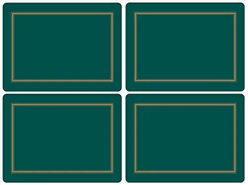Pimpernel 40,1 x 29,8 cm MDF med korkbaksida bordstabletter, set 4, klassisk smaragd 749151452398