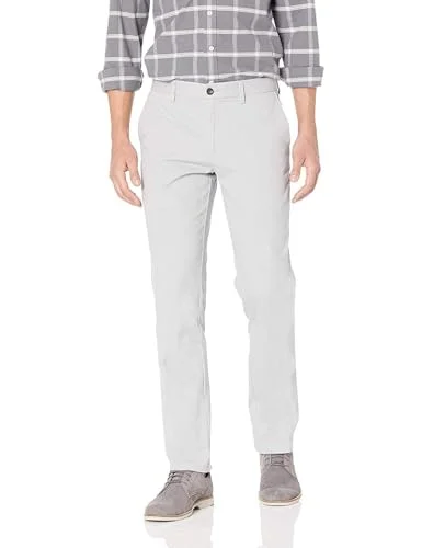 Amazon Essentials Herr Slim Fit Skrynkelbeständig platt framsida Chino byxa, ljusgrå, 29 B x 30 L 191770609569