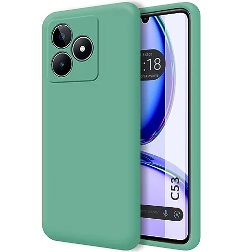 Tumundosmartphone Ultra mjukt flytande silikonfodral för Realme C53 Färg Grön 8447079017256