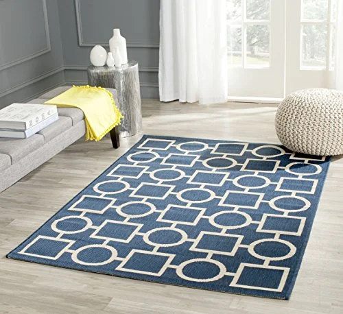 Safavieh matta 78 X 152 cm Navy/Beige 683726309710
