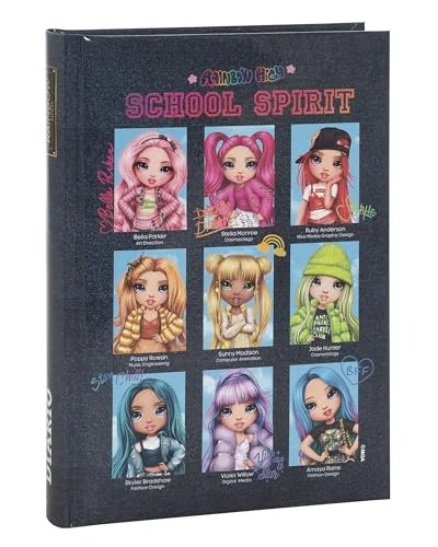 Rainbow High Dagbok för skolan 20242025, officiell dagbok, 12 månaders perfekt grundskolan eller mellanstadiet, plastvadderat fodral, färgtryckta sidor, 13 x 17,8 cm, rosa 8058263192873
