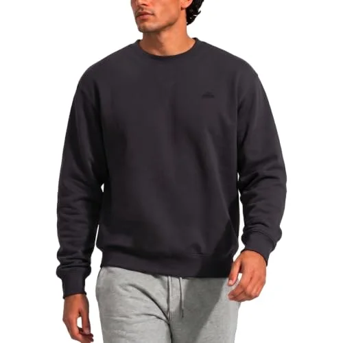 Iron Mountain herr arbetskläder återvunnet garn miljövänligt anti noppor flexibel bekväm rund hals tröja mjuk fleece toppjacka, kolmarmor, 3X stor 5050217317939