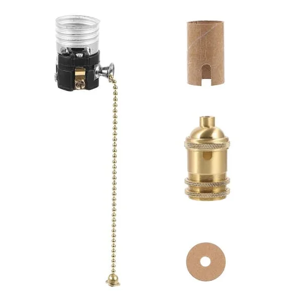 1 Set Dragkedja Lätt Armatur E27 Dragströmbrytare Lamphållare Taklampa Sockel Tillbehör SUMFZ088281
