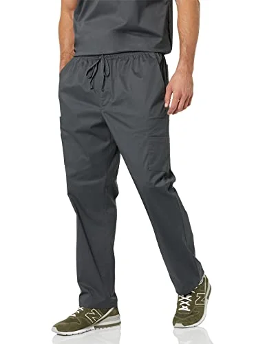 Amazon Essentials herr elastisk dragsko midja byxa, träkol, liten 196433528195