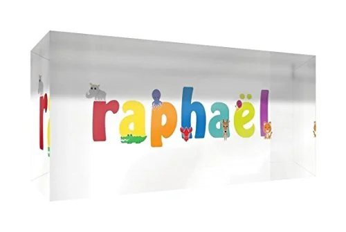 Little Helper lhv raphaël 521 blk 15 fr påminnelse dekor akryl transparent polerad som diamant stil illustrativ färgglad med namnet de jeune pojkar raphael 5 x 21 2 cm stor 5056094994201