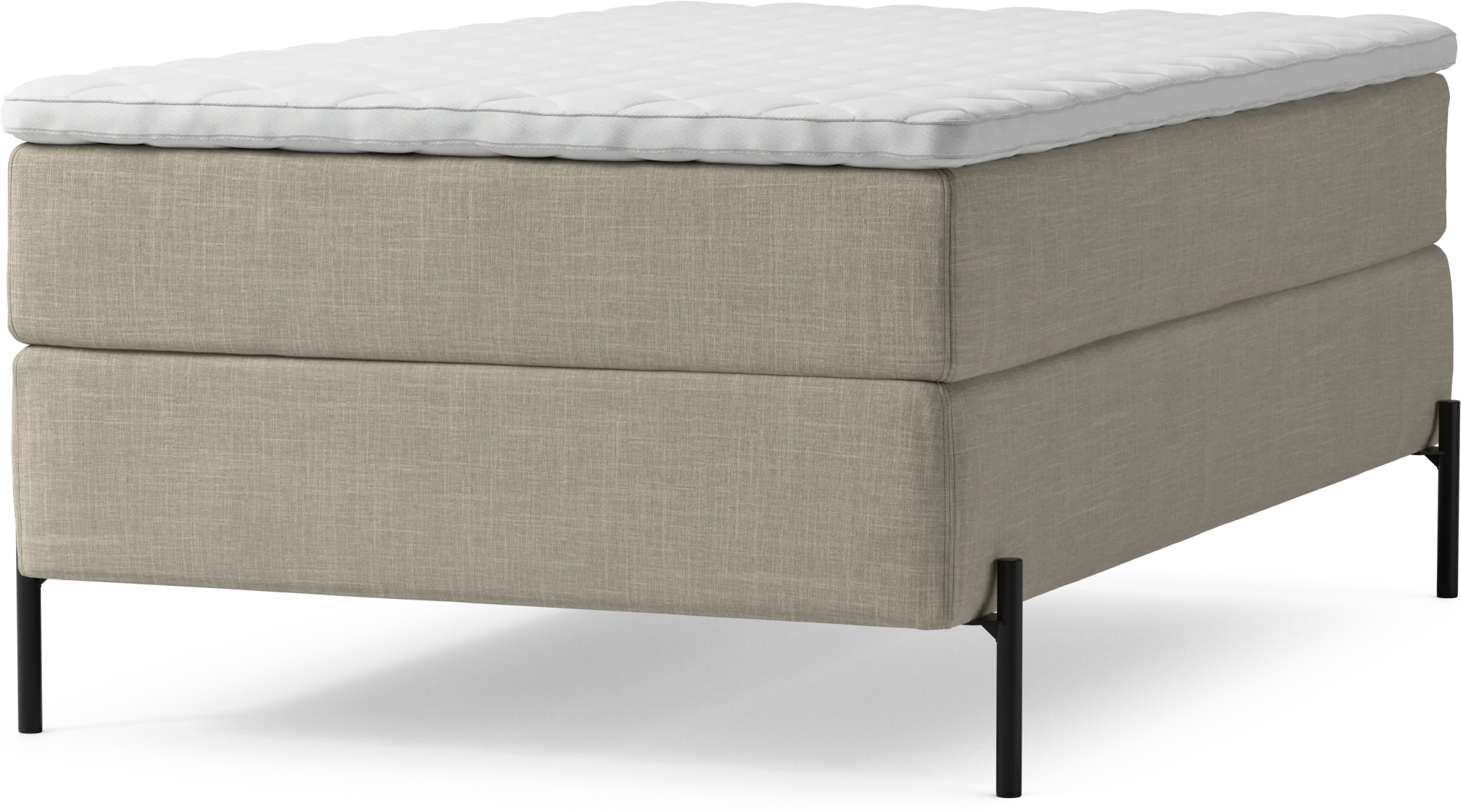 Delux Dream Kontinentalsäng, enkelsäng 120 cm med bäddmadrass och sängben XSDM9