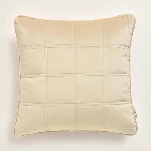 ROOM99 Colette 50 x cm dekorativa örngott prydnadskudde kuddfodral dekoration estetiskt modernt sovrum vardagsrum sammet kräm 5908224074157