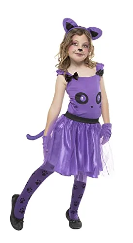 Rubies Liten kattunge kostym för tjejer, topp, diadem, handskar, tutu med svans och strumpor, Original, Perfekt Halloween, jul, karneval födelsedag. 8422971802261