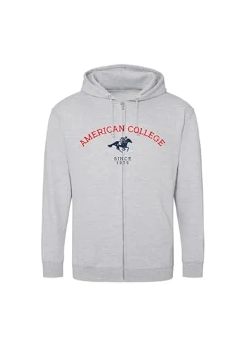 AMERICAN COLLEGE USA tröja med tryck varma kläder blandade män och kvinnor casual modell ACSZW3 MELL grå XL, Färg: grå, XL 3666052681078